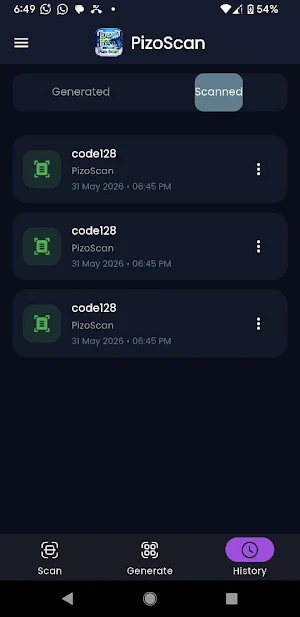 PizoScan QR & Bar code scanner Screenshot 2