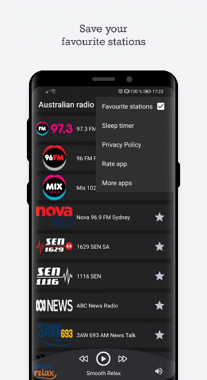 Australian radio stations Screenshot 2