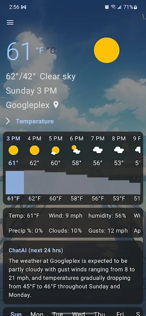 WeatherAI Screenshot 2