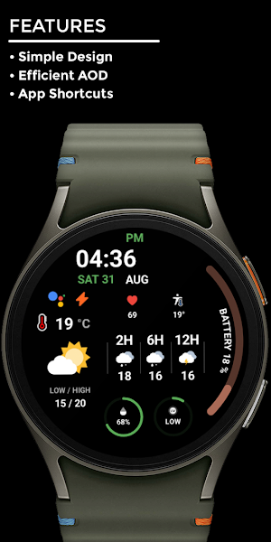 Night ver 30 - watch face Screenshot 2