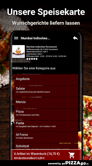 Mumbai Indisches Restaurant Go Screenshot 3