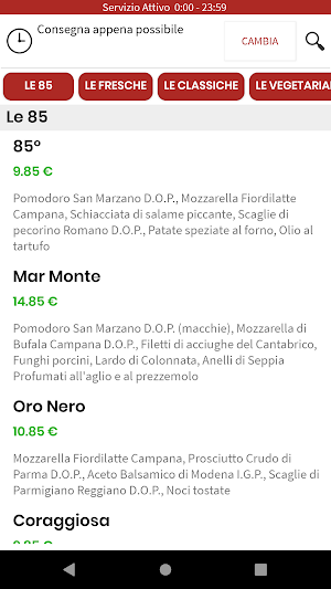 85.pizza Screenshot 0