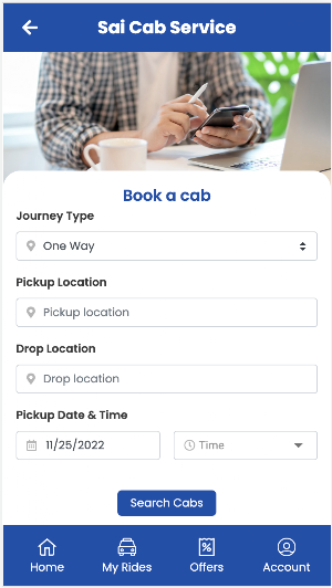 SAI CAB SERVICE - ONE WAY TAXI Screenshot 1