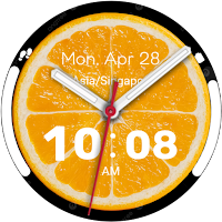 Vibrant Orange Watch Face