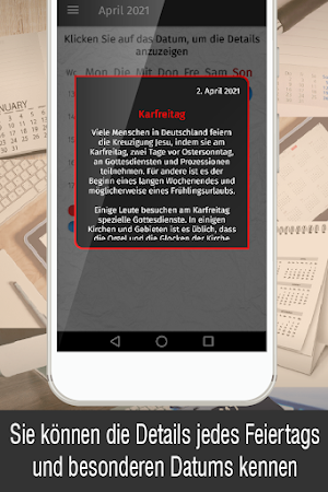 Kalender mit feiertagen deutsch 2021 kostenlos Screenshot 2