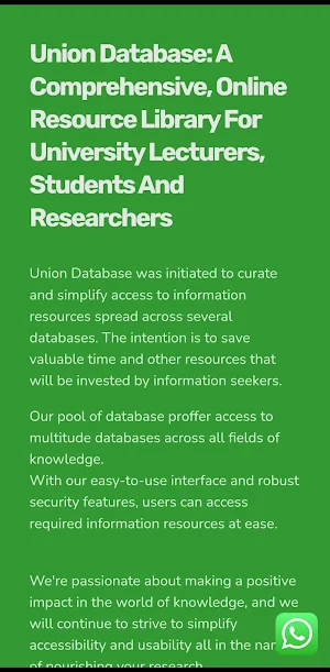Union Database E-library Screenshot 2