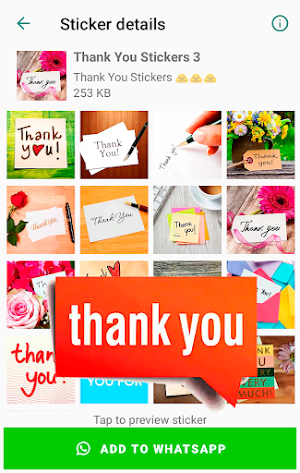 Thank You Stickers for WhatsApp WAStickerApps Screenshot 2