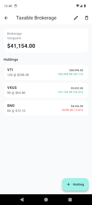 WealthLog: Portfolio Tracker Screenshot 2