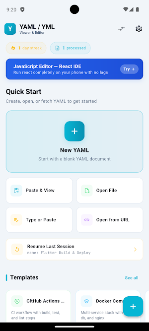 YAML / YML Viewer & Editor Screenshot 0