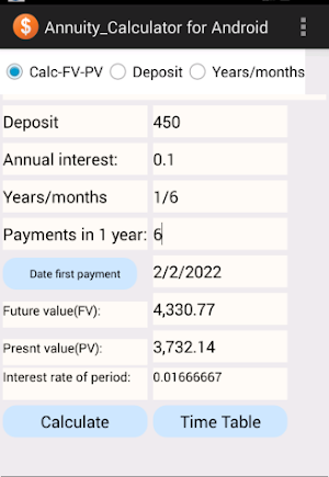 App Annuity Calculator Screenshot 0