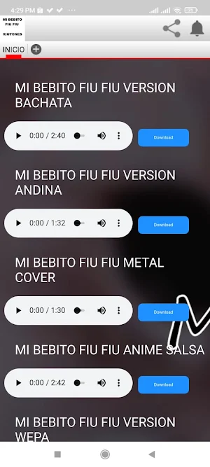 Mi bebito fiu fiu tonos Screenshot 1