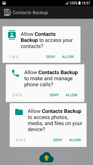 My Contacts Backup Pro Screenshot 1