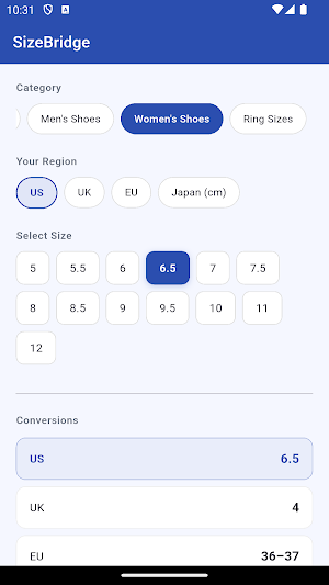 SizeBridge Screenshot 0