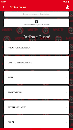 Diretto Pizza Screenshot 1