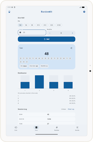 RandomKit: Dice & Coin Flip Screenshot 3