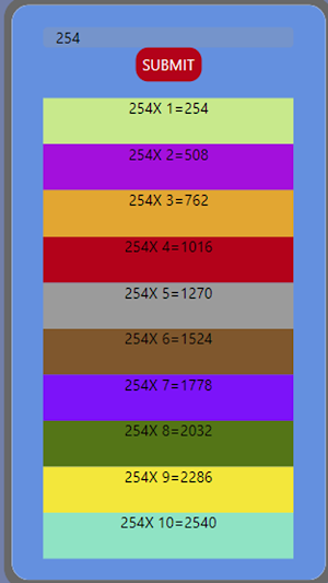 Multiplication table by Zuriel Screenshot 2