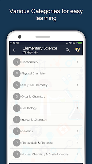 Basic Science Dictionary : Experiments & Formulas Screenshot 1