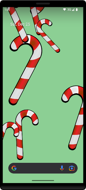 Candy Canes Live Wallpaper Screenshot 3