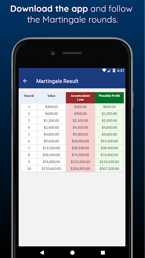 Martingale Calculator Screenshot 3