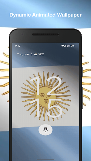 Argentina Flag Live Wallpaper Screenshot 1