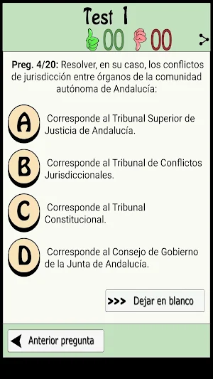 TestOpos Estatuto de Andalucía Screenshot 2