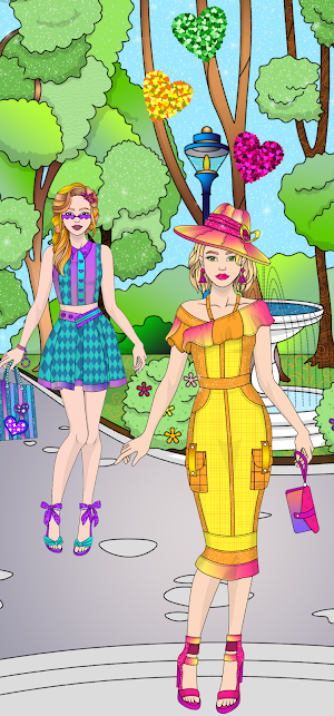 College Girl Coloring Dress Up Screenshot 2
