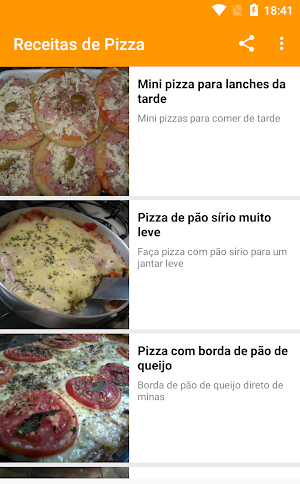 Receita de Pizza Screenshot 0