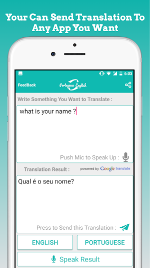 Portuguese English Translator Screenshot 3