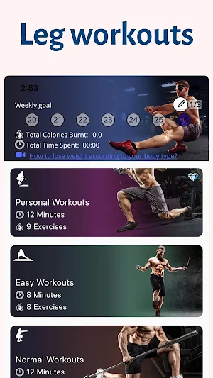 Leg Workouts - Lower Body Exercises for men Screenshot 1