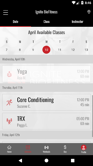 Ignite BioFitness Screenshot 1