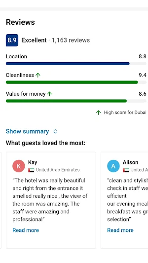 Dubai hotels Screenshot 2