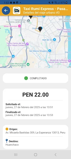 Taxi Rumi Express - Pasajero Screenshot 3