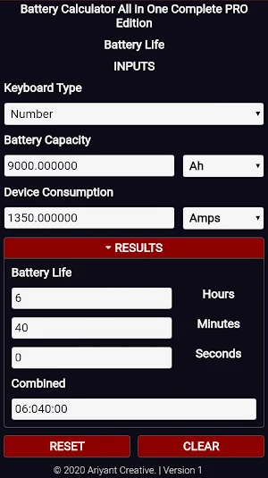 Battery Calculator All in One Complete PRO Edition Screenshot 2