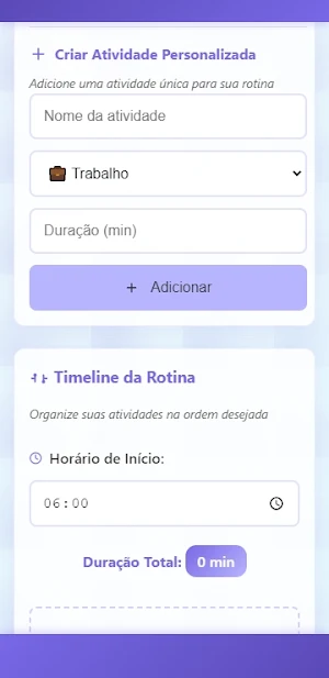Simulador de Rotinas Screenshot 2