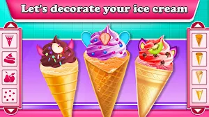 Ice Cream Cone Cupcake Maker Baking - Cooking Game Screenshot 2