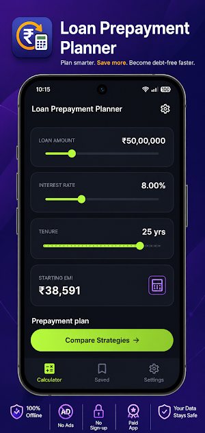 Loan Prepayment Planner Screenshot 0