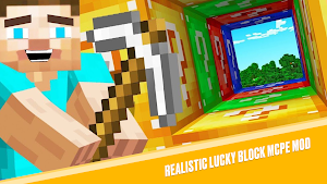 Realistic Lucky Block MCPE Mod Screenshot 0