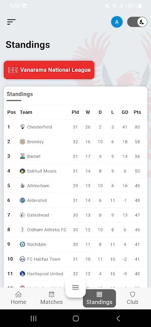 Kidderminster Football Club Screenshot 2