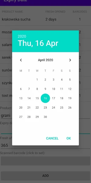 Expiry Date Screenshot 2