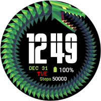 Animated Snake Life Watch Face