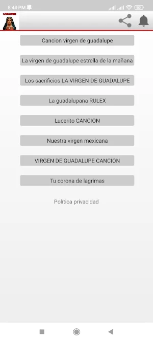 Canciones Virgen de Guadalupe Screenshot 3