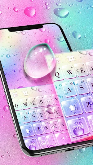 Colorful Waterdrop Keyboard Theme Screenshot 1