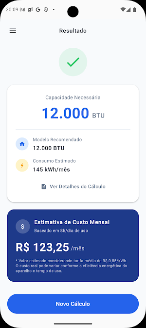 Calculadora de BTU's Screenshot 1