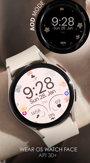 Pastel Floral Watch Face Screenshot 1