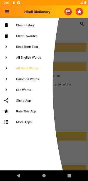 Hindi Dictionary Screenshot 3