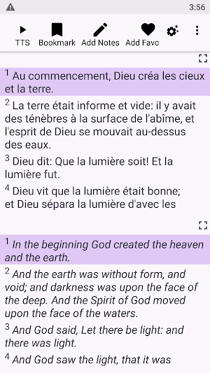 English- French Bible kjv-lsg Screenshot 0