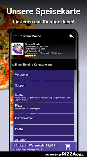 Pizzeria Mondo Aachen Screenshot 3