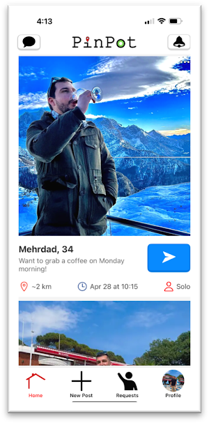Pinpot: Spontaneous Meetups Screenshot 0