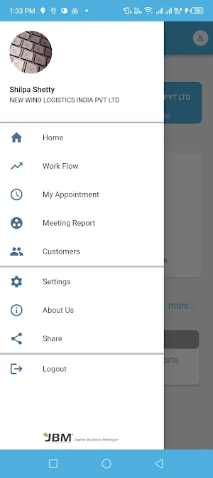 JBM CRM Screenshot 1