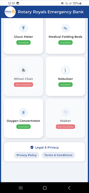 Rotary Royals Emergency Bank Screenshot 2